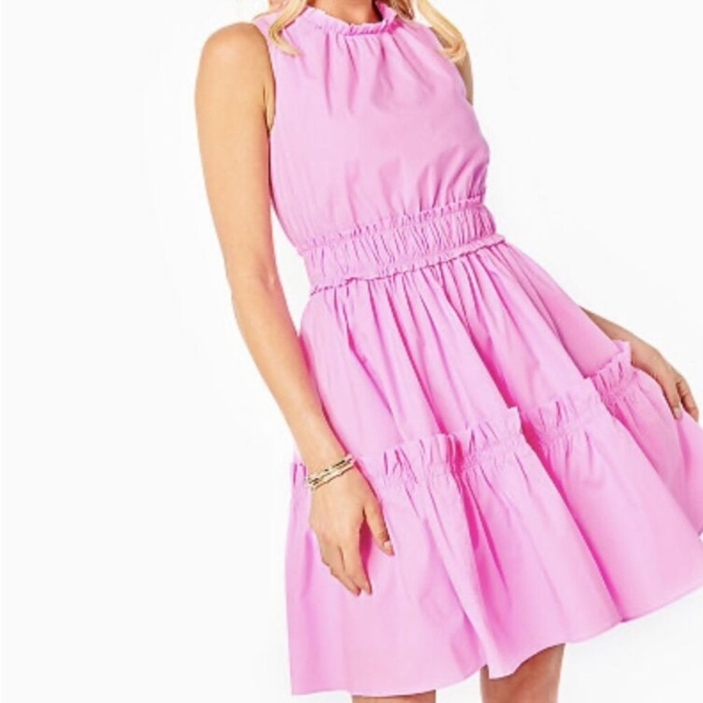Lilly Pulitzer Elina Stretch Dress in Lilac Rose Size 12